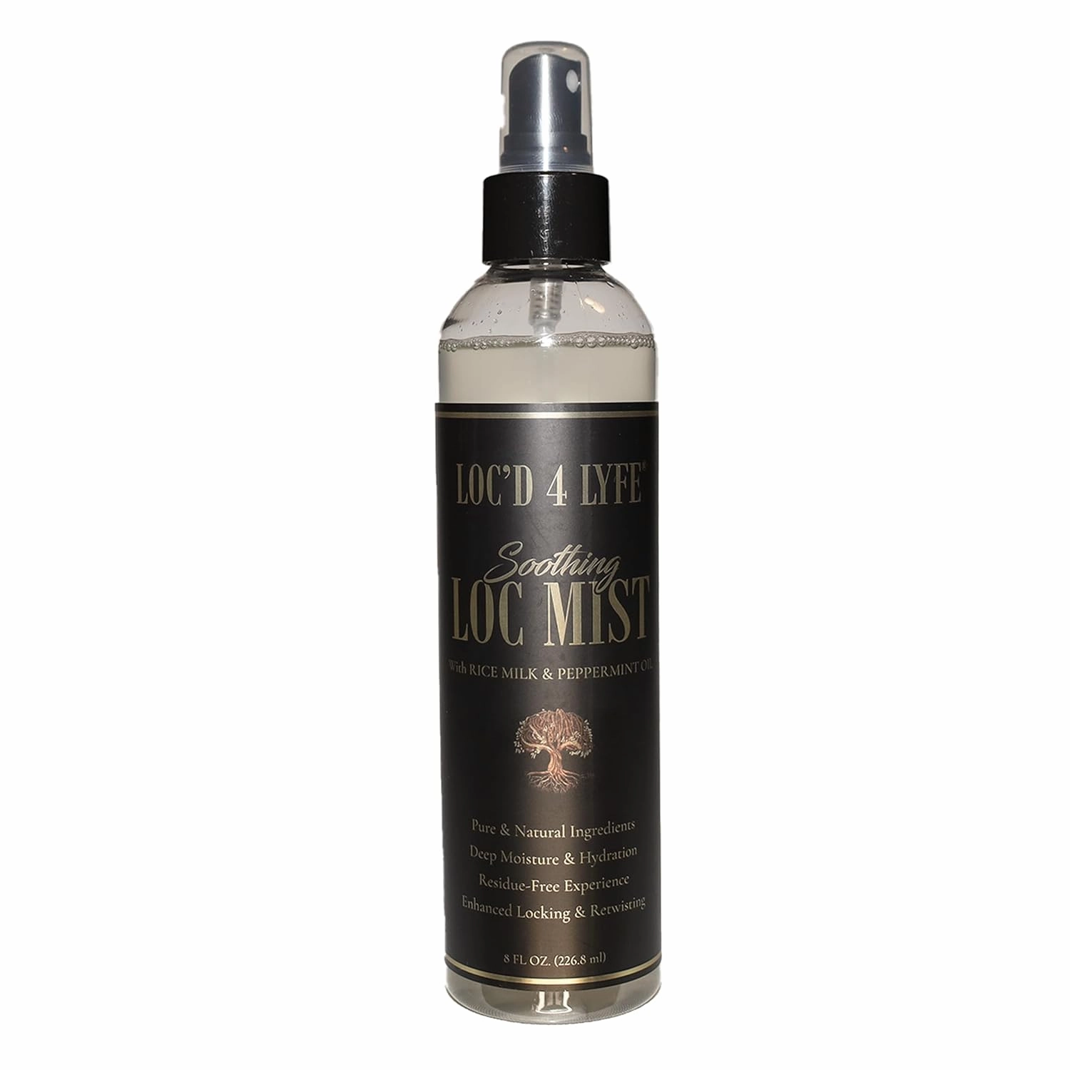 LOC'D 4 LYFE Rice Milk & Peppermint Oil Loc Mist 8oz – Refreshing Hydration Spray for Dry Scalp | Promotes Hair Growth, Soothes Irritation & Combats Frizz
