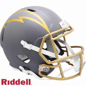 Los Angeles Chargers Helmet Riddell Replica Full Size Speed Style Slate Alternate - Riddell