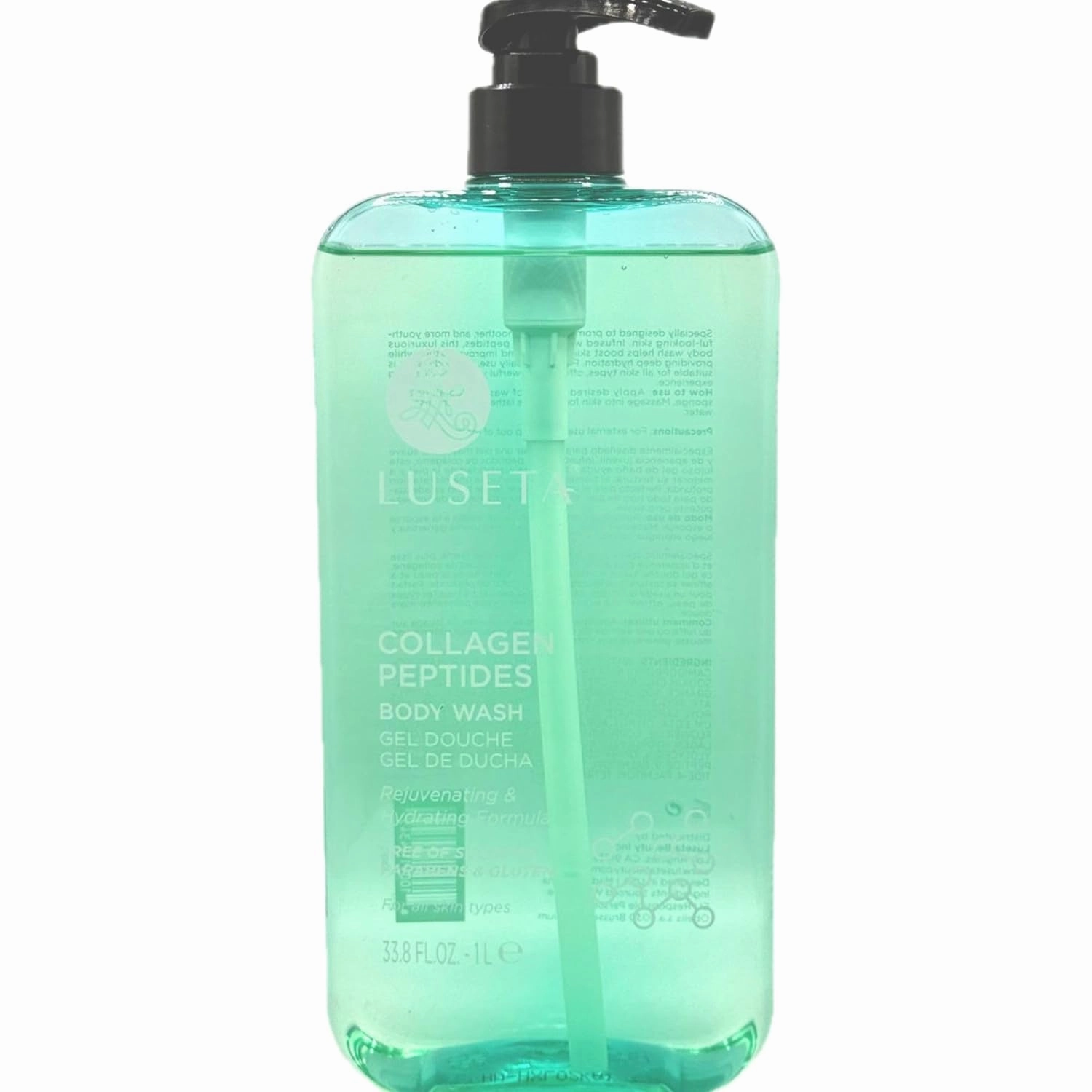 Luseta Collagen Peptides Body Wash, Rejuvenating Hydrating Formula 33.8 FL. OZ