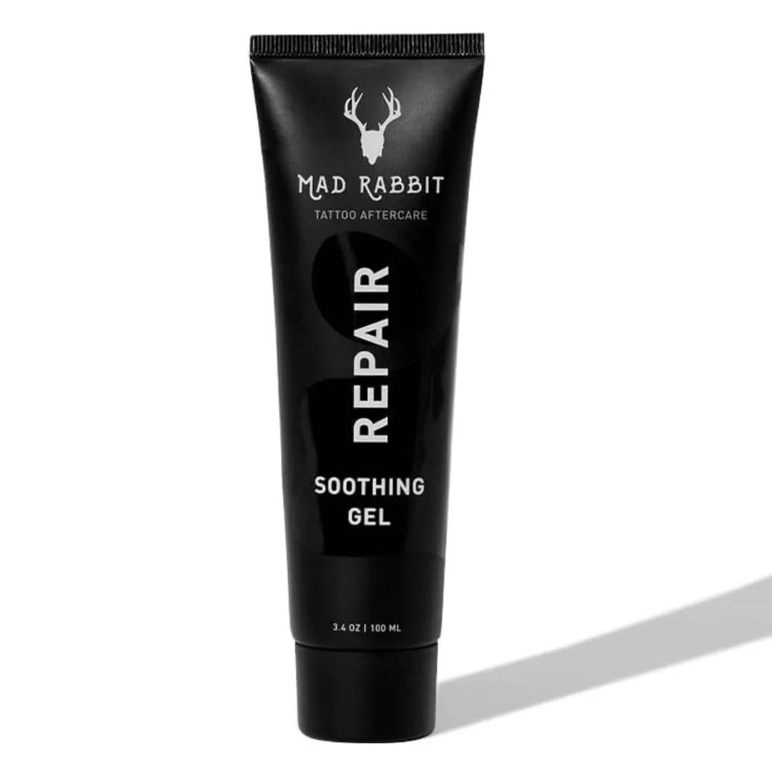 Mad Rabbit Tattoo Aftercare Soothing Gel & Moisturizer As Seen on Shark Tank - Premium Tattoo Supplies for New Tattoo Care, Anti-Itch - Tattoo Care Gel Made with Clean Ingredients