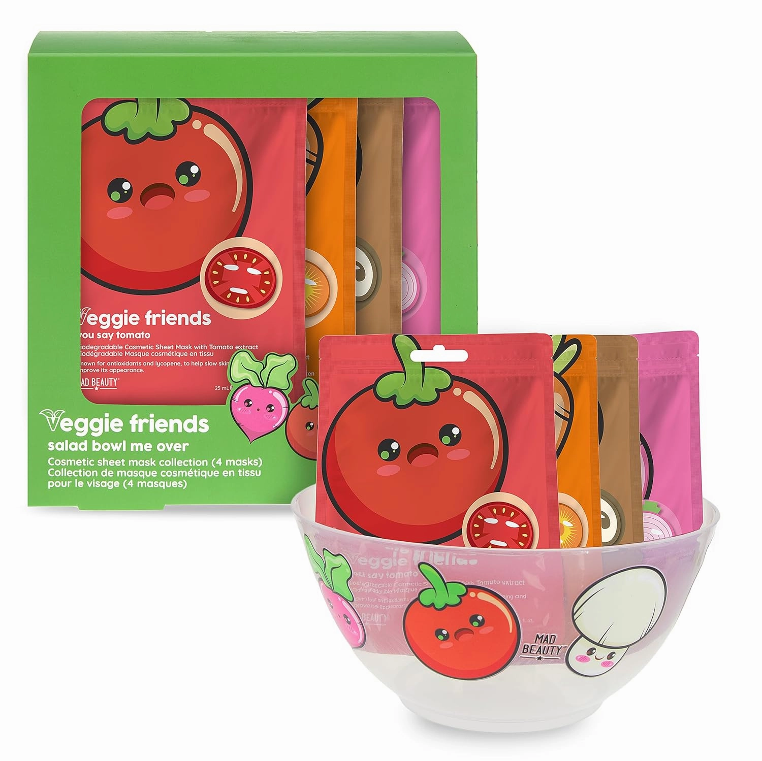 MAD Beauty Veggie Friends Salad Bowl Face Mask Collection