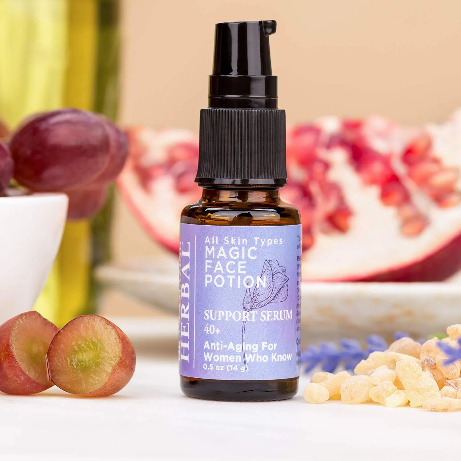 Magic Face Potion, Anti Aging Face Oil, Sea Buckthorn Lavender Cypress, Licorice Root Skin Oil, Antioxidant, Natural Moisturizing Serum for Hormonal Women, Rosacea, Adult Acne, Ora’s Amazing
