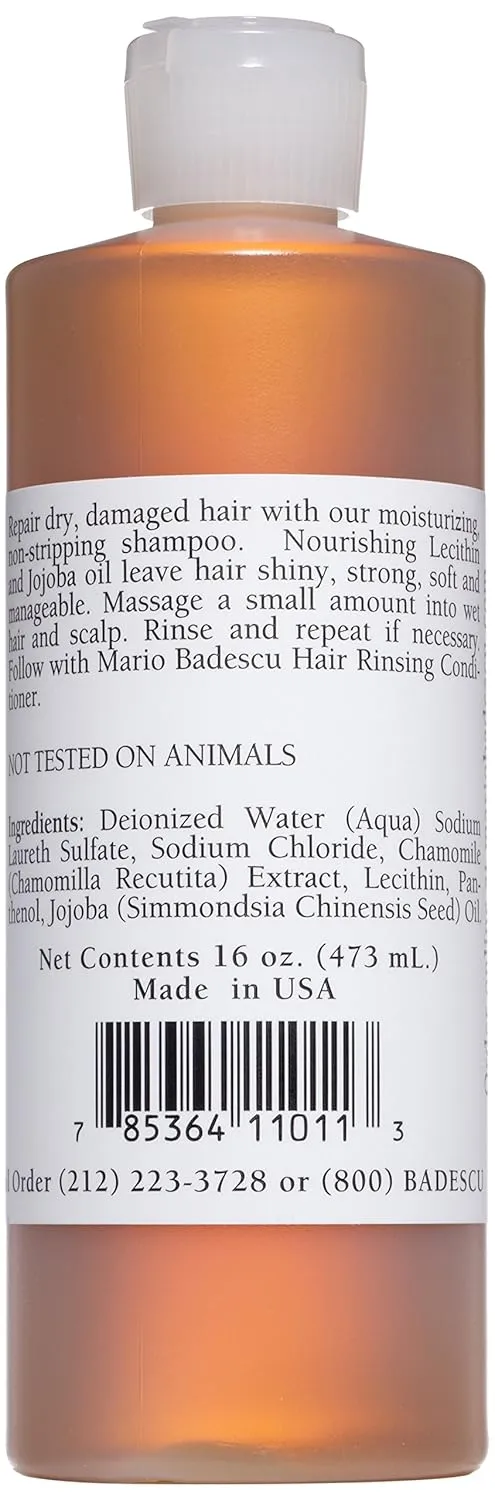 Mario Badescu Lecithin Nourishing Shampoo | Hydrating and Moisturizing Shampoo for Men & Women with Jojoba Oil & Lecithin | Helps Restore Dry, Damaged & Color-treated Hair