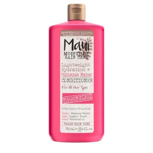 Maui Moisture Lightweight Hydration   Hibiscus Water Conditioner, Nourishing Conditioner Softens & Quenches Wavy & Curly Hair with Aloe Vera, Vegan & Silicone-Free, 25.4 fl. oz