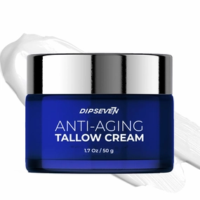 Men's Wrinkle Defense Beef Tallow Balm for Face: Anti-Aging Cream For Men with Beef Tallow, Retinol & Peptides - Day & Night - Facial Skin Care - Anti Wrinkle Organic Face Cream Moisturizer