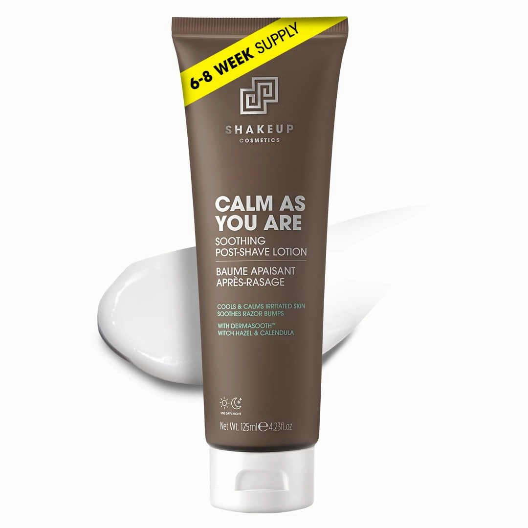 Mens Post-Shave Balm, Lightweight & Soothing, Helps Hydrate Sensitive Skin & Calm irritations, With Aloe Vera & Chamomile, 125ml. Aka. CALM AS YOU ARE