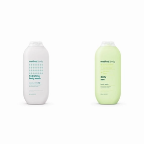 Method Body Wash, Hydrating Coconut Milk and Daily Zen Scents, Paraben and Phthalate Free, 18 oz Bottles (Pack of 1 Each)