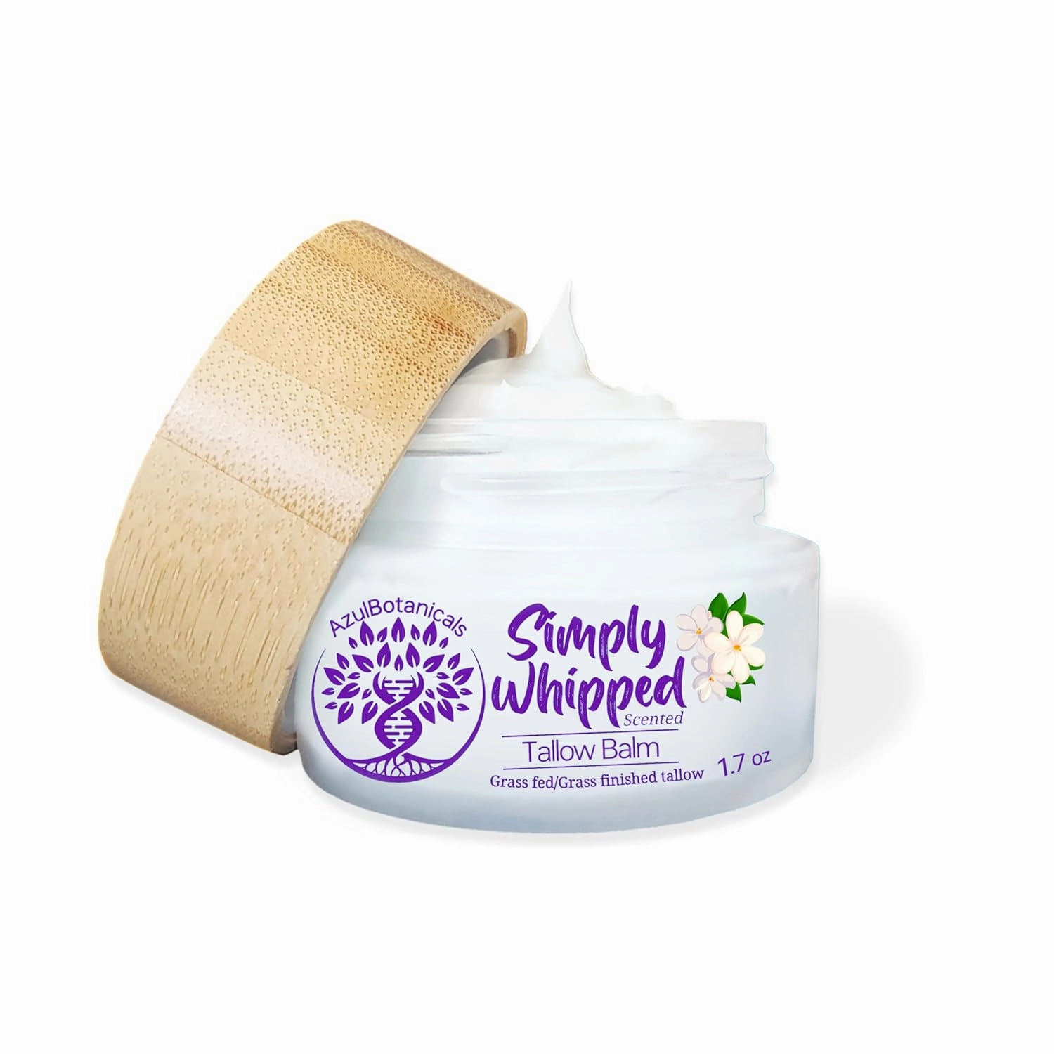 Methylene Blue infused Whipped Grass fed/finished Tallow Balm and GHK-Cu with Methylene Blue (White Simply Whipped (Only 3 Ingredients), 1.7 Ounce (Pack of 1))
