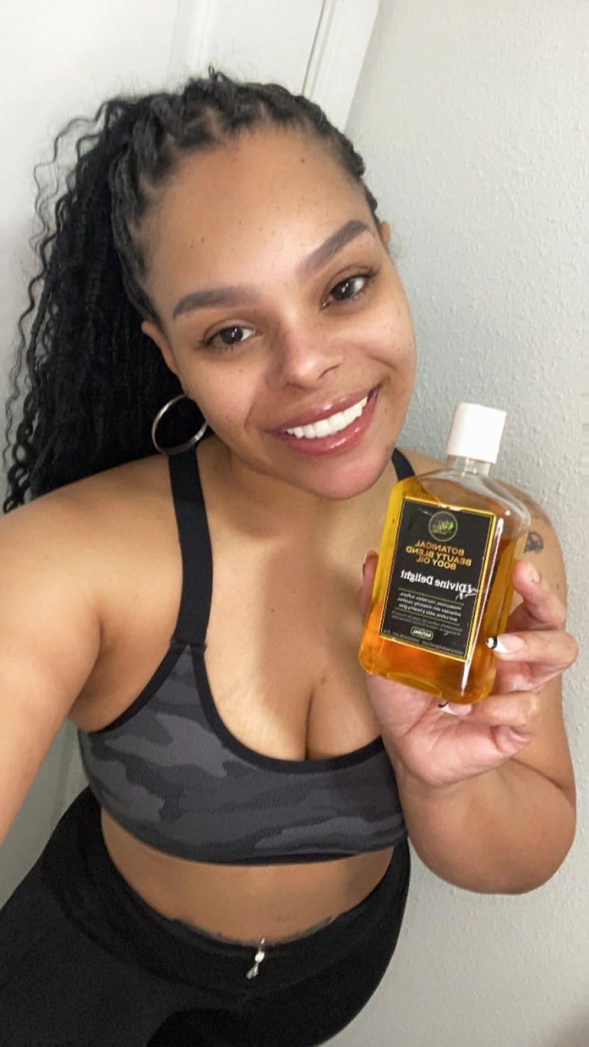 Mia More Oils Botanical Beauty Blend – Body Oil for Women, 8 oz | Natural Moisturizer with Jojoba, Coconut & Vitamin E Oils | Hydrates & Nourishes Dry, Sensitive Skin | Minty Eucalyptus Breeze