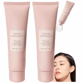 Miapina Exfoliating Gel, Miapina Exfoliate Glow God-Dess Purifying Exfoliating Gel for Dark Spot Remover Facial Exfoliator Cleanser, Deep Cleansing Facial Cleanser Scrub for All Skin Types (2pcs)
