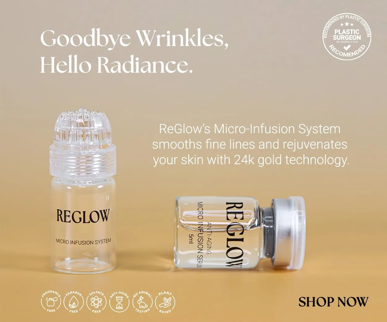 Micro-Infusion System – 24k Gold-Plated Microneedling Tool with Anti-Aging Serum for Hydration & Radiant Skin – at-Home Facial Kit for Wrinkle-Free, Youthful Results (1.5 Months Supply)