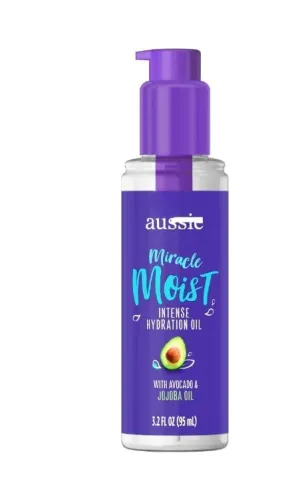 Miracle Moist Intense Hydration Oil with Jojoba Oil, for Dry and Damaged Hair, 3.2 fl oz (1 Pack, Packaging May Vary)