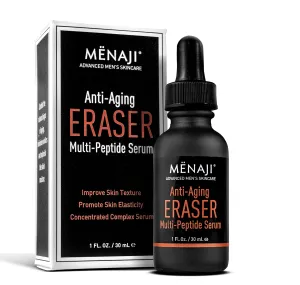 MËNAJI Anti-Aging Eraser Multi-Peptide Serum - Skin Tightening and Anti Wrinkle Face Cream - Eye Bag Treatment - 90 Day Supply