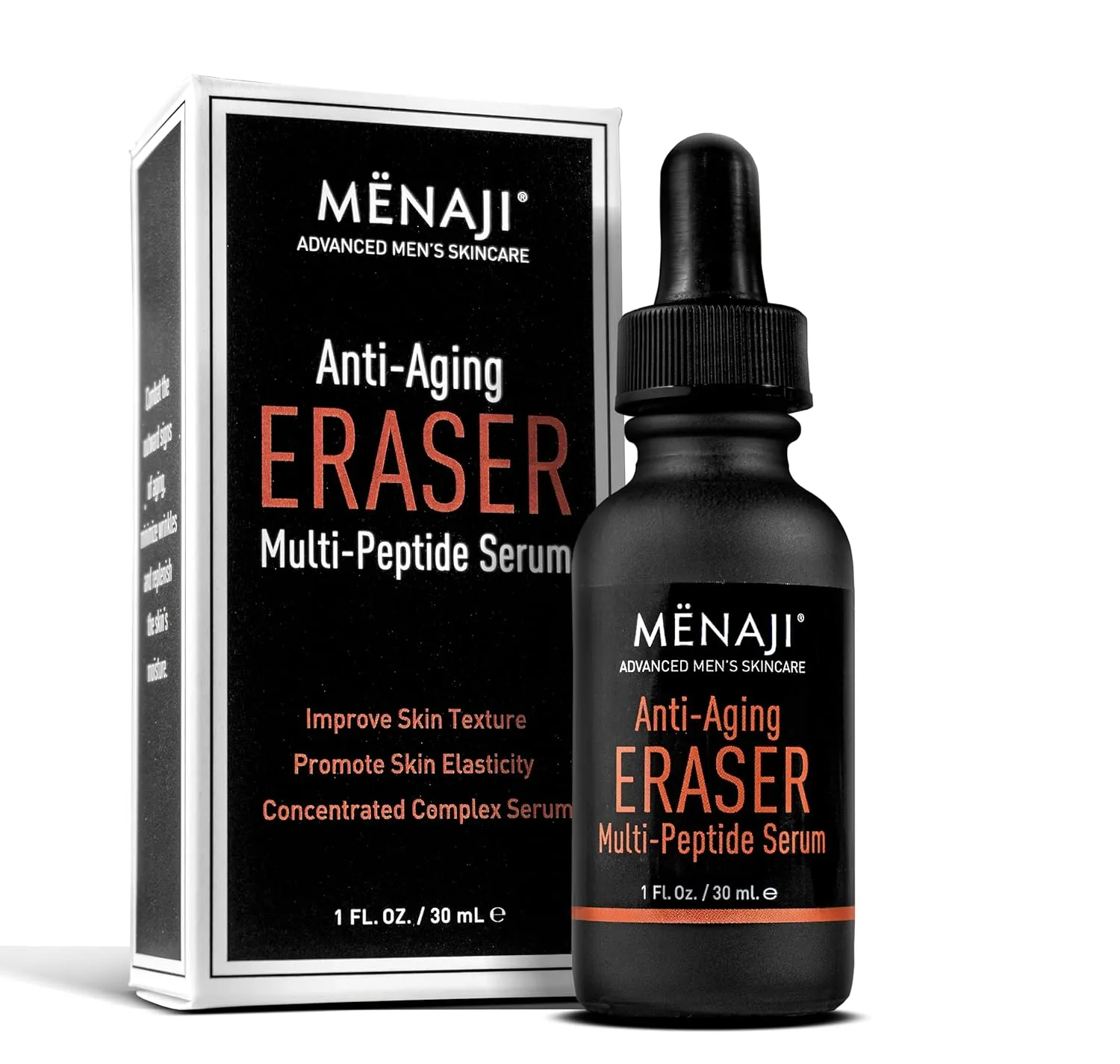 MËNAJI Anti-Aging Eraser Multi-Peptide Serum - Skin Tightening and Anti Wrinkle Face Cream - Eye Bag Treatment - 90 Day Supply