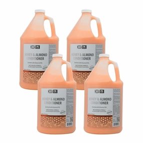 MODA - Moisturizing Conditioner for All Hair Types, Honey Almond Scent, 1 Gallon (128 fl. oz), 4-Pack, Professional Salon Formula