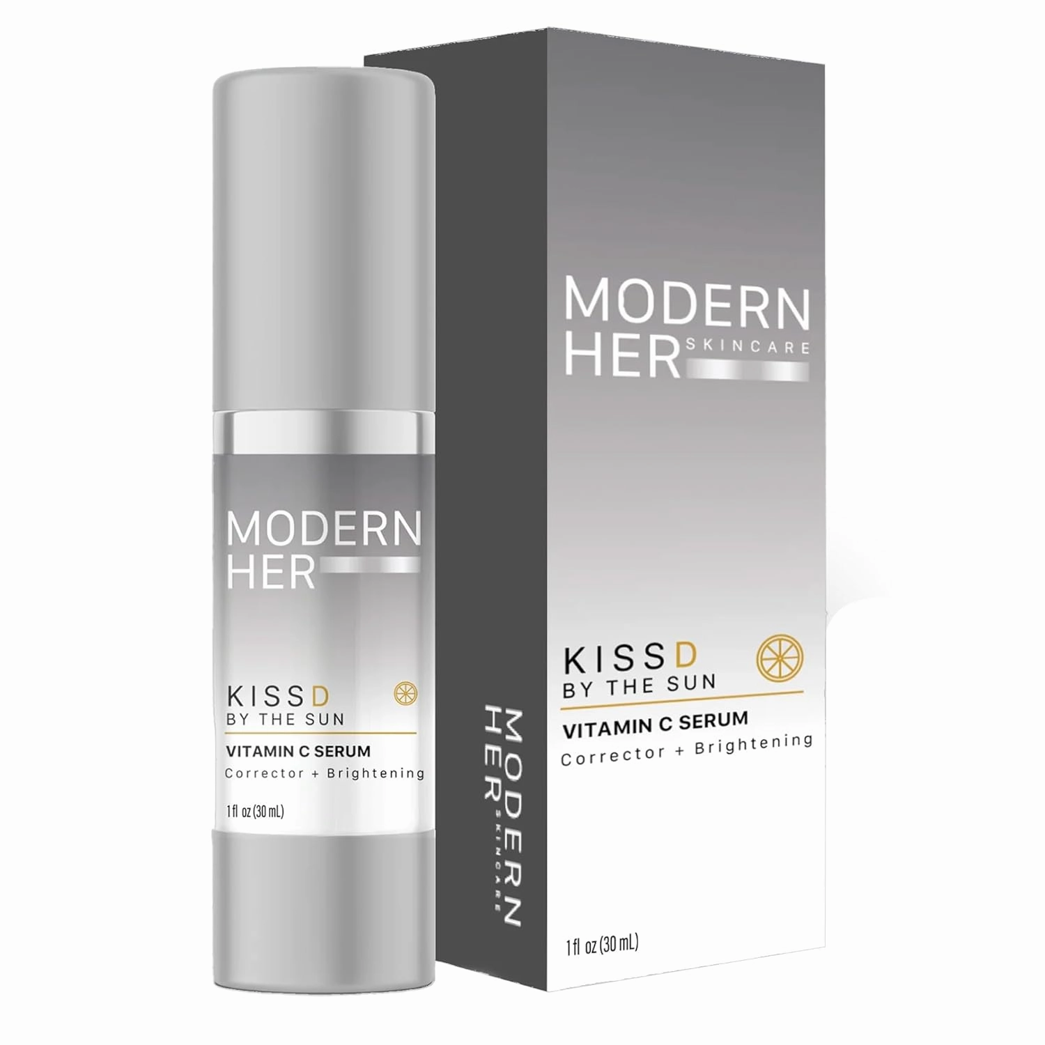 ModernHer’s KISSD Vitamin C Serum - Brightener Anti Aging Serum with Vitamin C, Cucumber Extract and Peptides - Calms, Enhances and Balances Visible Appearance of Even Skin Tone, 1oz