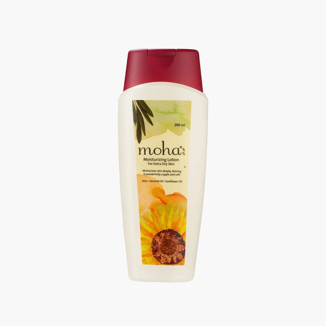 Moh'a Moisturizing Lotion for extra Dry Skin Deep Moisture For Face & Body With Benefit of Aloe Gel, Almond, Coconut & Olive Oil - 6.76 fl oz (Pack of 1)