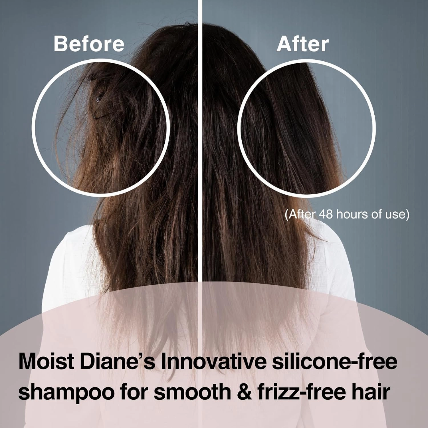 Moist Diane Sulfate Free Shampoo for Damaged & Color-Treated Hair, Natural Keratin Shampoo for Women & Men with Organic Argan Oil & Collagen from Japan, Silicone Free, DAMAGE REPAIR 15.4 Fl Oz, 3EA
