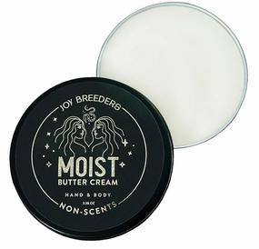 Moist Shea Butter Cream | Non-Scented | MEDIUM (3.5oz) | Organic Body Butter | Hand & Body Moisturizer | Clean Skincare | Aids Dry Skin | Long-Lasting Moisture | Rich & Velvety Texture