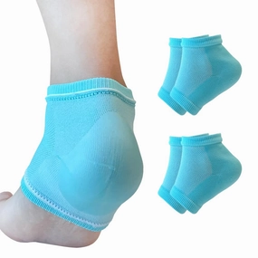 Moisturizing Gel Heel Socks to Repair Dry Cracked Heel - Soften, Soothe, and Revitalize Your Feet, for Men and Women (Mint, 2 Pairs)