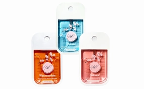 Moisturizing Hand Sanitizer Gift Set –3-Pack 1.3 FL OZ Travel Size – Includes 3 Matching Silicone Cases – Infused with Natural Extracts for Soft & Clean Hands (Watermelon, Sakura, Ocean)