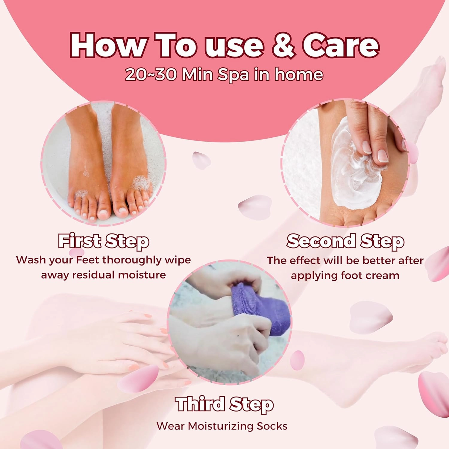 Moisturizing Socks for Dry Cracked Feet Women and Men Hydrating Gel Spa Sock Foot Moisturizer During Overnight… (2 Pairs (Pink))