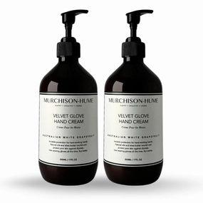 Murchison-Hume Velvet Glove Hand Cream with nourishing Fruit Extracts and Plant Seed Oils for lasting, 24-hour protection against dryness, non-greasy, Australian White Grapefruit (Pack of 2)