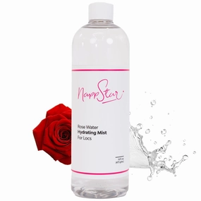 Nappstar Rose Water Hydrating Mist, Moisturizing Spray for Dreadlocks, Loc Care with Aloe Vera, 16 Fl Oz