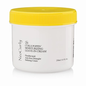 Natural Leave In Conditioner for Curly Hair, Smoothing Hydrating Curl Defining Frizz Control Flexible Hold Conditioning Cream Moisturizer Detangler Lotion with Argan, Avocado & Jojoba 8.5