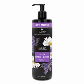Nature's Beauty Lavender Chamomile Sleep Body Wash for Women Multi-Pack- Gentle Bath   Body Cleanser, Sooth and Calm Combination to Dry Skin Made w/Coconut, Jojoba   Moringa Seed Oils 16floz (1 Pack)