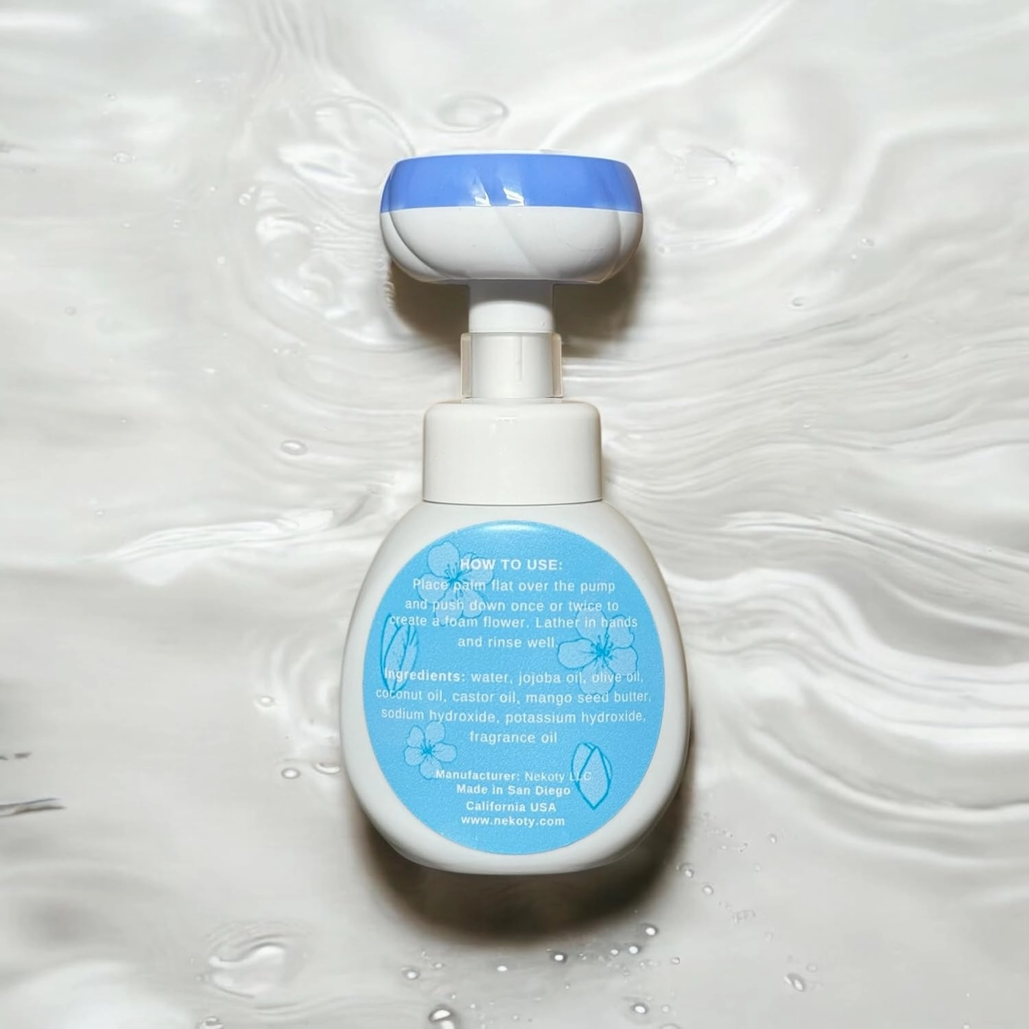 Nekoty Flower Stamp Foaming Hand Soap | Long Lasting Scent | Gentle | Moisturizing (Lilac)