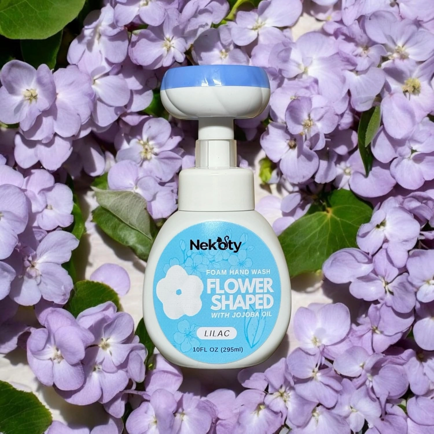Nekoty Flower Stamp Foaming Hand Soap | Long Lasting Scent | Gentle | Moisturizing (Lilac)