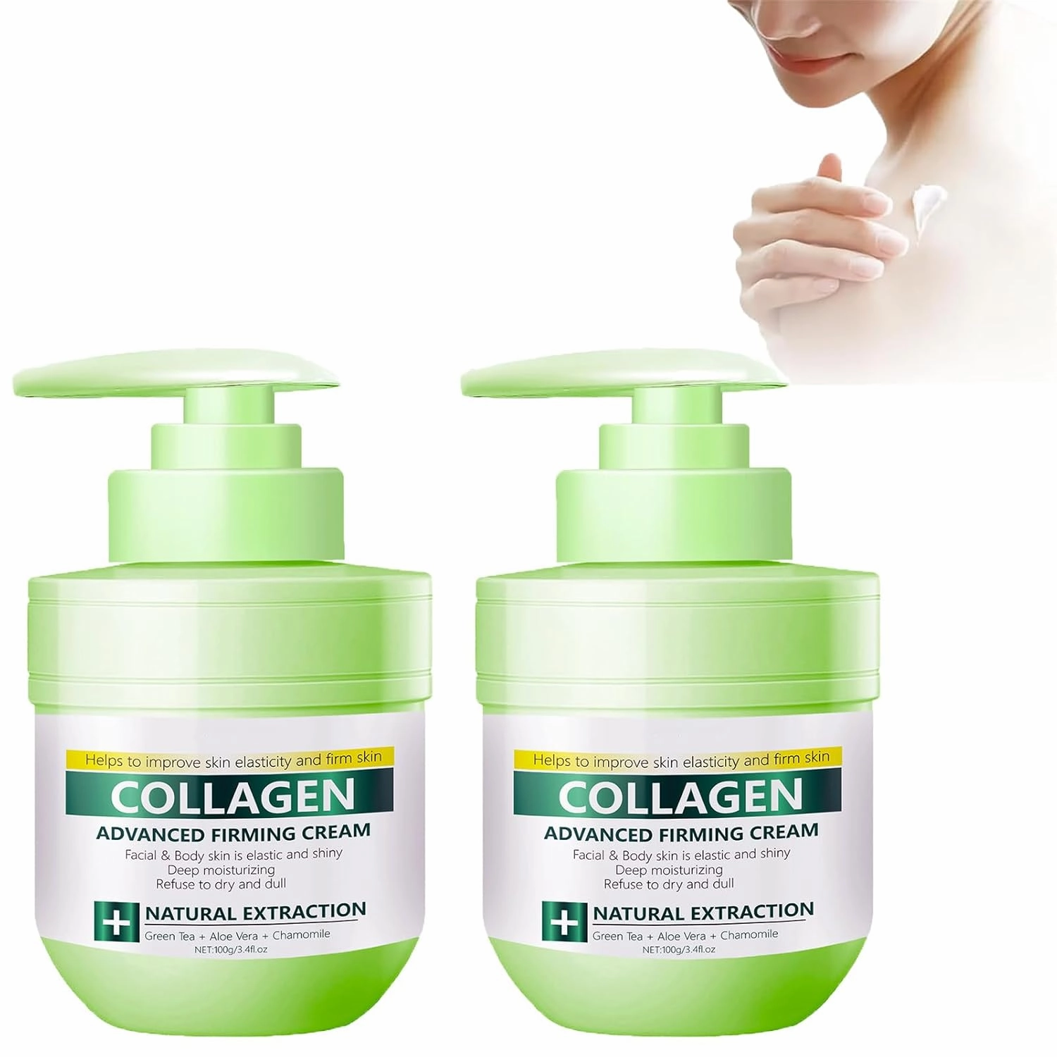 New Upgrade Luxurious Collagen Firming Cream, Deep Moisturizing, Intense Skin Firming, Lifts, Firms, & Tightens, Advanced Firming Cream, for All Areas of The Body, for All Skin Types (2PCS)