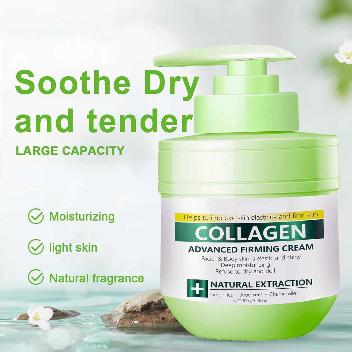 New Upgrade Luxurious Collagen Firming Cream, Deep Moisturizing, Intense Skin Firming, Lifts, Firms, & Tightens, Advanced Firming Cream, for All Areas of The Body, for All Skin Types (2PCS)