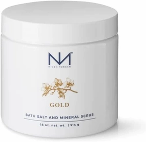 Niven Morgan Gold Bath Salt and Mineral Scrub 18oz. 514g