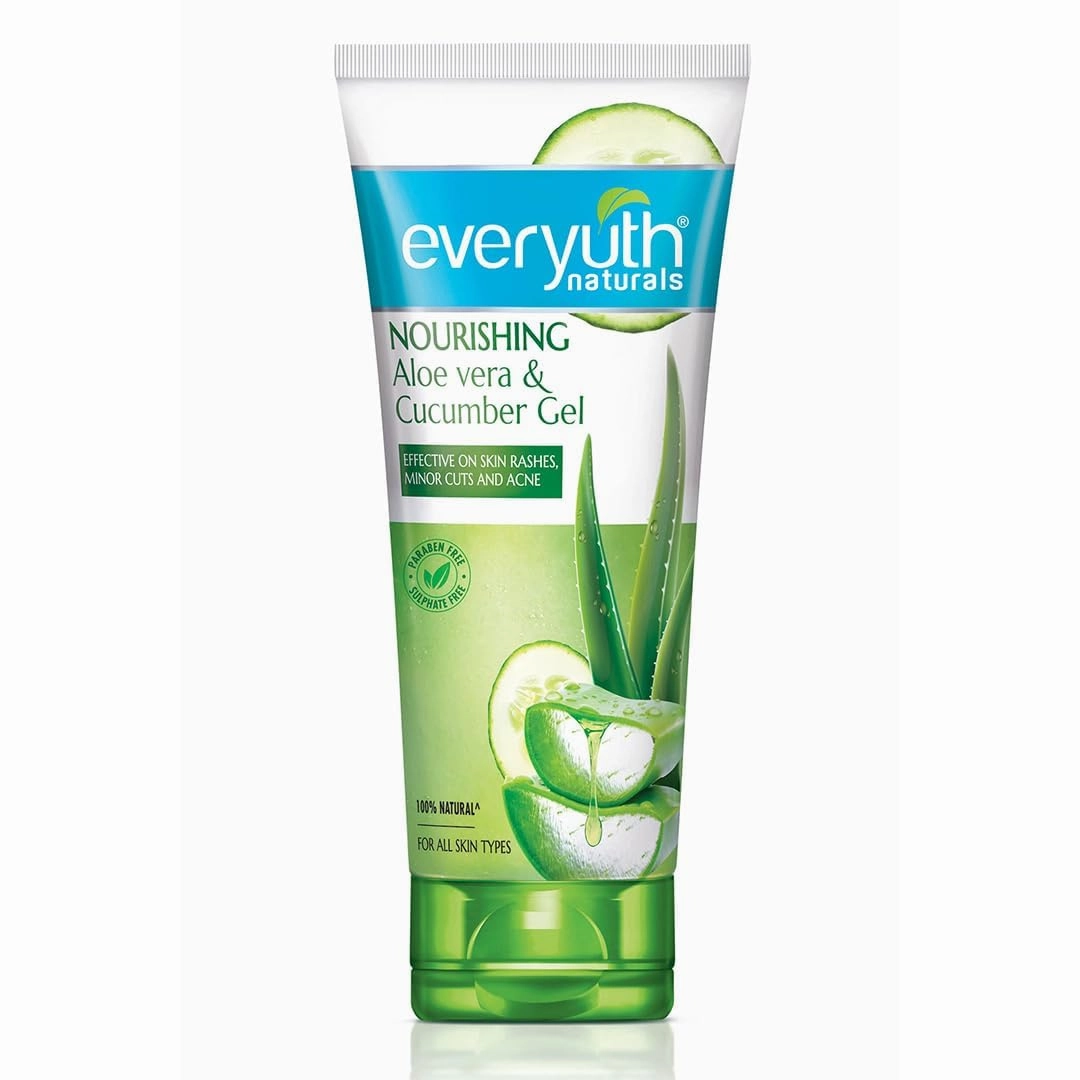 Nourishing Aloe Vera & Cucumber Gel| Protects from Acne, Cuts & Rashes|Refreshing & Soothing Care|Paraben free|For Oily, Dry, Normal, Combination & Sensitive Skin - 150 g