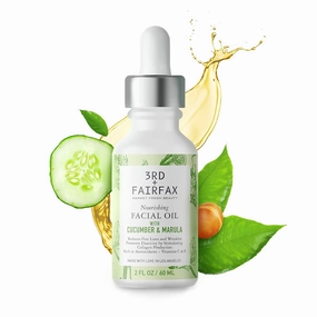 Nourishing Facial Oil with Cucumber and Marula, Lightweight Face Oil for Women, Nourishing Face Oil, 2 Oz