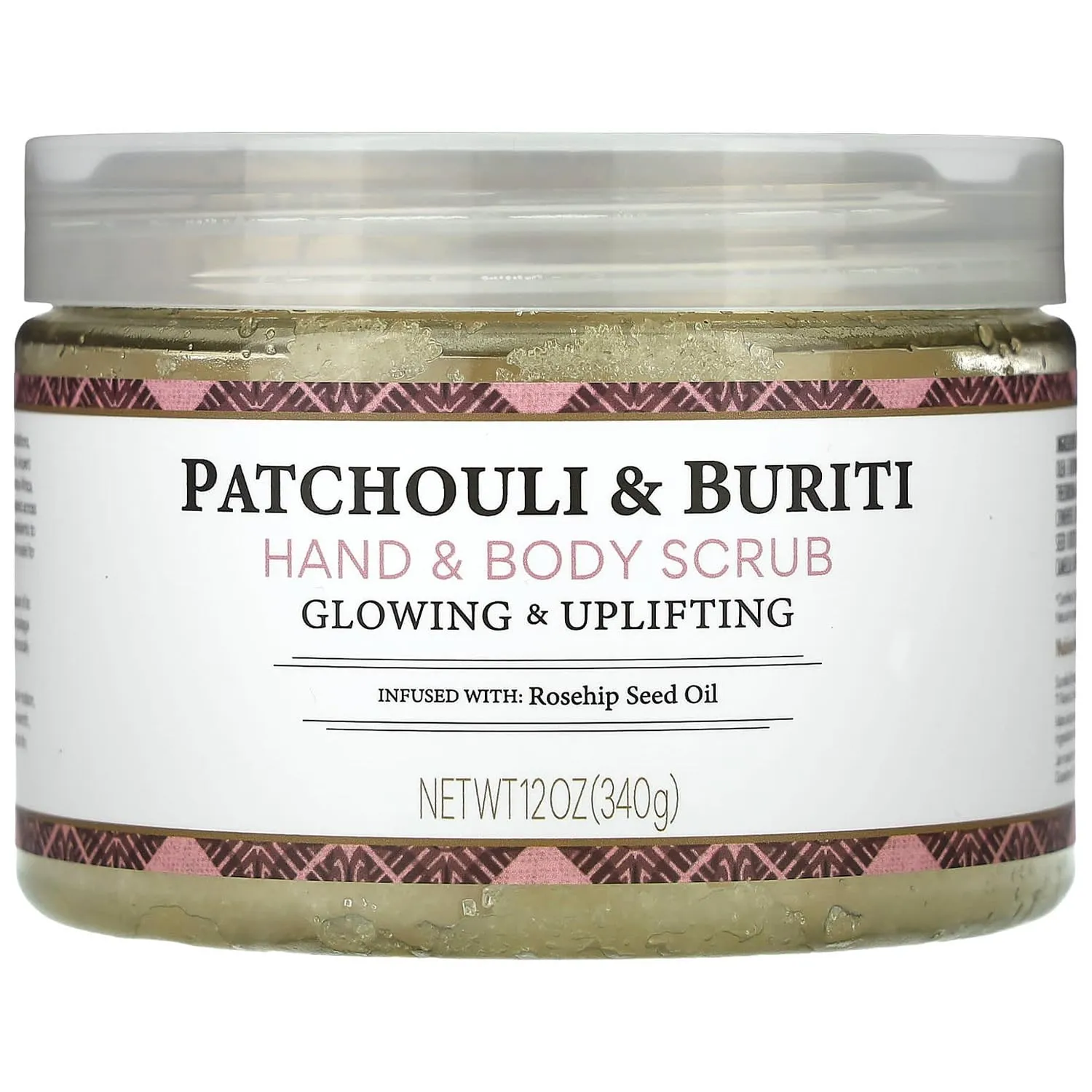 Nubian Heritage Body Scrub, Patchouli & Buriti – Toning, Uplifting & Exfoliating Skin Polish with Rosehip Seed Oil, 12 Oz