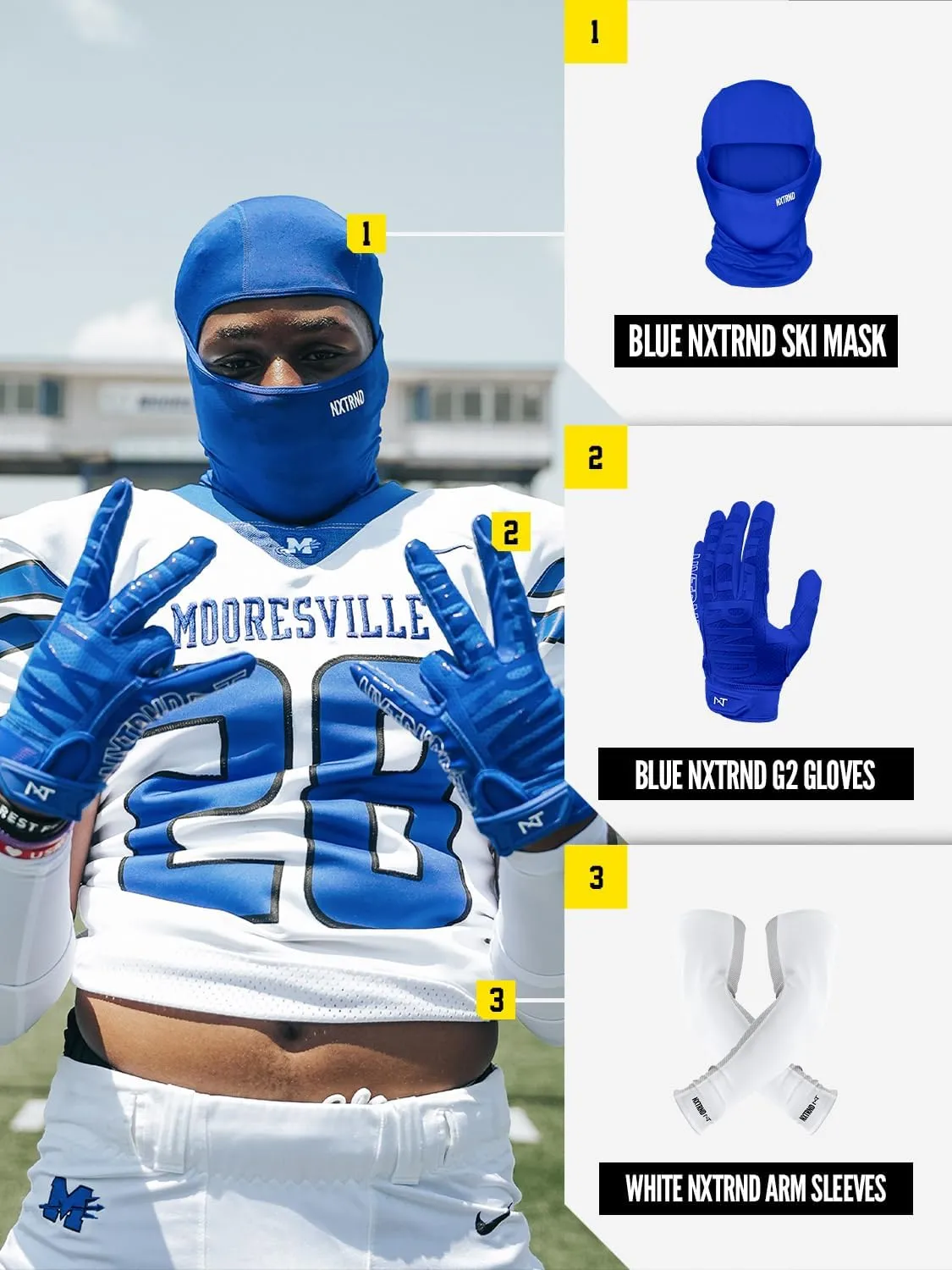 Nxtrnd Football Ski Mask, Shiesty Mask, Cooling Sports Balaclava