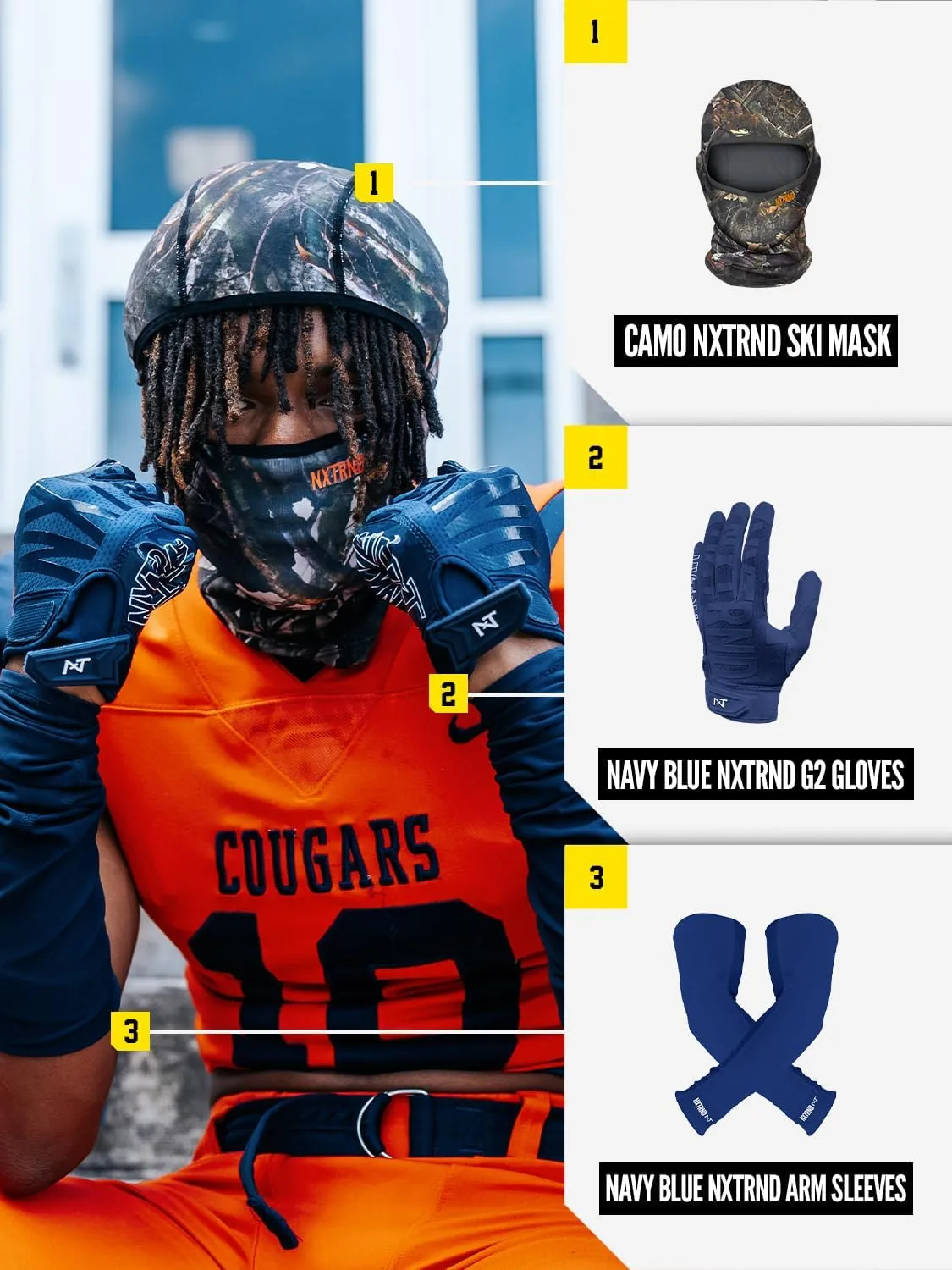 Nxtrnd Football Ski Mask, Shiesty Mask, Cooling Sports Balaclava
