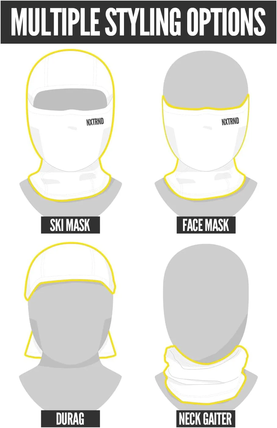 Nxtrnd Football Ski Mask, Shiesty Mask, Cooling Sports Balaclava