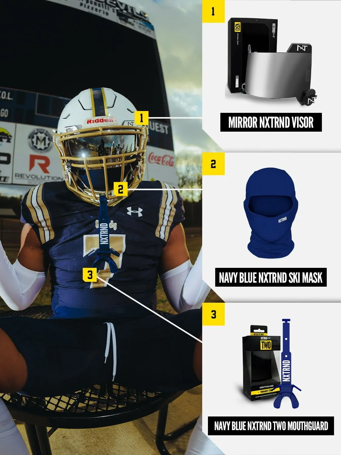 Nxtrnd Football Ski Mask, Shiesty Mask, Cooling Sports Balaclava
