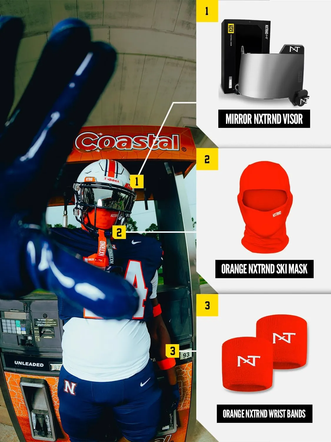 Nxtrnd Football Ski Mask, Shiesty Mask, Cooling Sports Balaclava