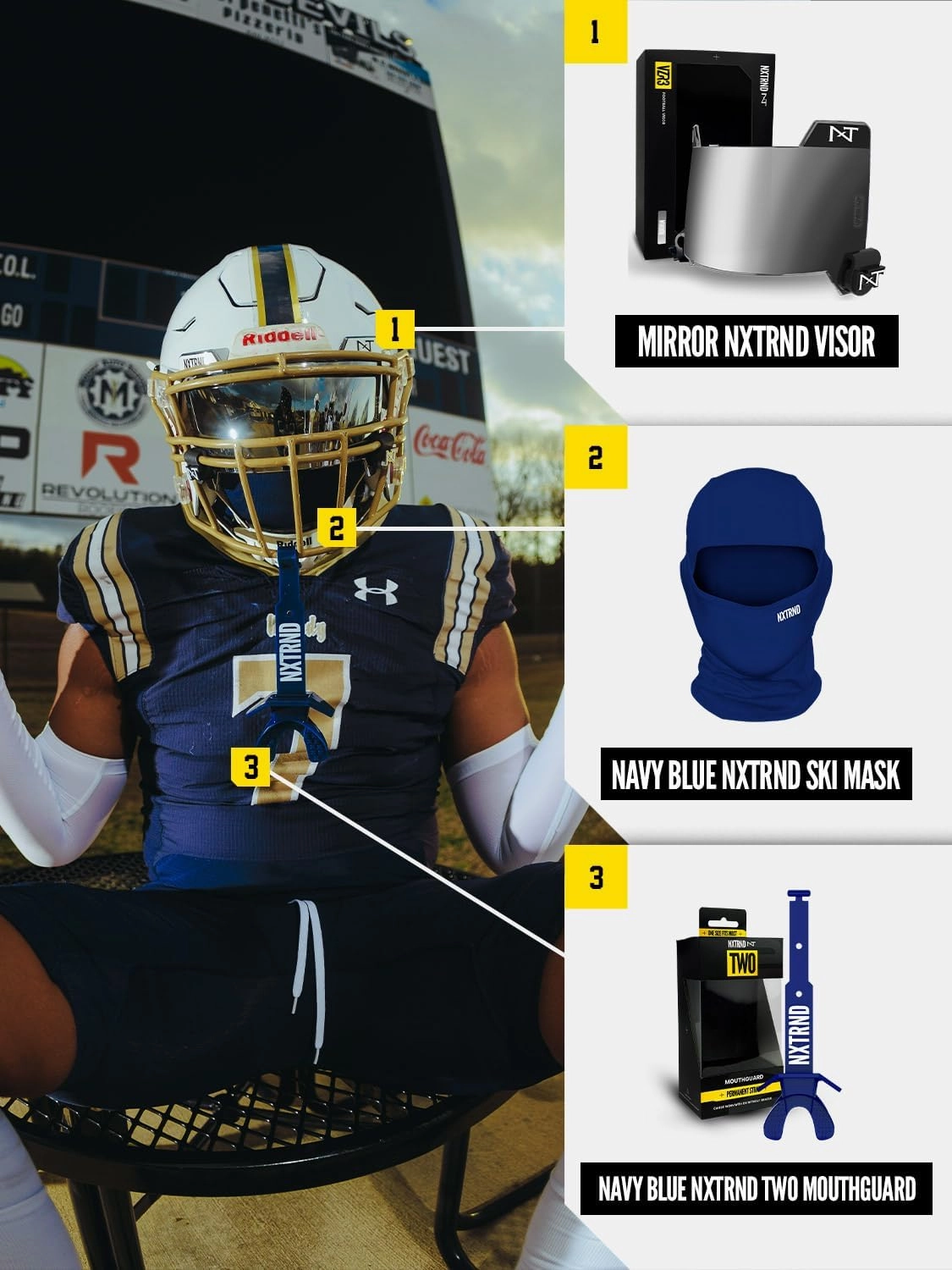 Nxtrnd Football Ski Mask, Shiesty Mask, Cooling Sports Balaclava