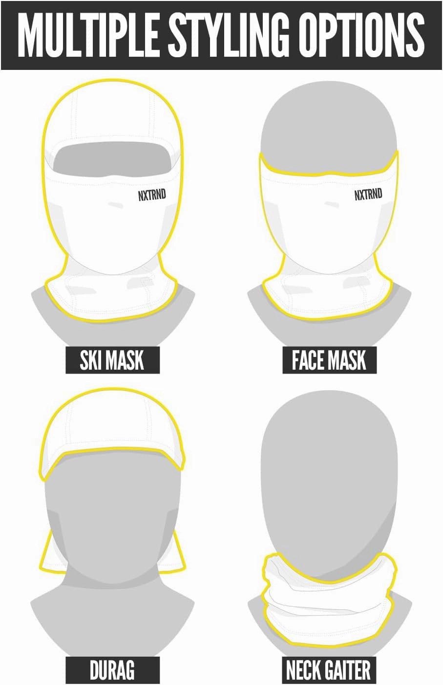 Nxtrnd Football Ski Mask, Shiesty Mask, Cooling Sports Balaclava