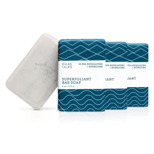 Oars   Alps Superfoliant Exfoliating Men's Bar Soap, Dermatologist Tested and Made with Clean Ingredients, Travel Size, 3 Pack, 6 Oz Each