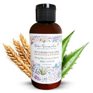 Oat Cleansing Facial Scrub, Calming Milky Oat-Based Cleanser Polishes away skin-dulling buildup without micro-tears, Face Scrub to Soothe and Hydrate dry skin, Natural Facial Scrub