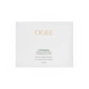 Ogee Gentle Makeup Remover Wipes - Moisturizing Makeup Wipes - Nourishing Formula of Jojoba Oil, Aloe Vera & Essential Oils - Facial Cleansing Cloths (20ct)