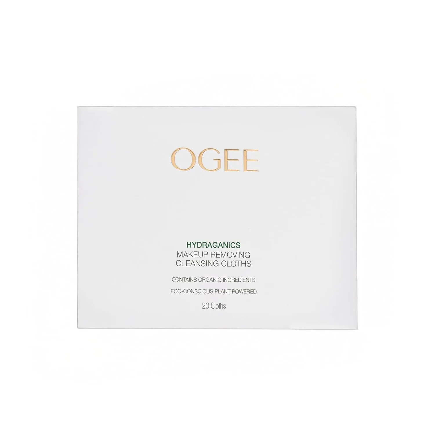 Ogee Gentle Makeup Remover Wipes - Moisturizing Makeup Wipes - Nourishing Formula of Jojoba Oil, Aloe Vera & Essential Oils - Facial Cleansing Cloths (20ct)