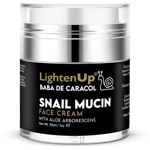 OMIC Lighten-Up LightenUp, 98% Snail Mucin Cream - 1fl oz / 30 ml - Baba de Caracol, Hydrating Night Cream, Pores Remover for Face, Hydrating Creams with Aloe Vera, Shea Butter